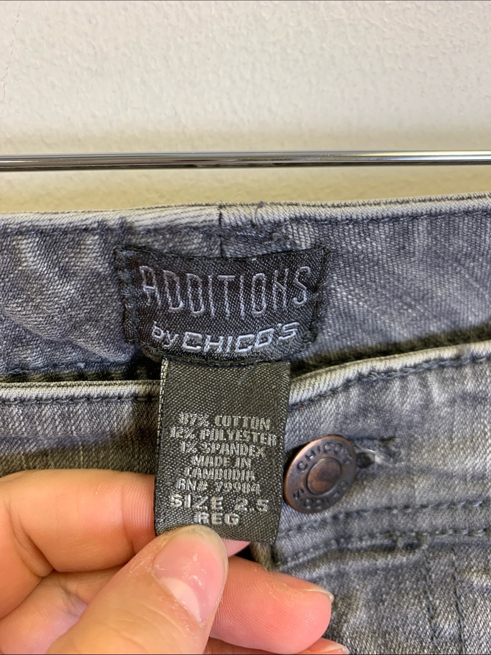 Additions by Chico's Light Gray Straight-Leg Jeans - Picture 2 of 4